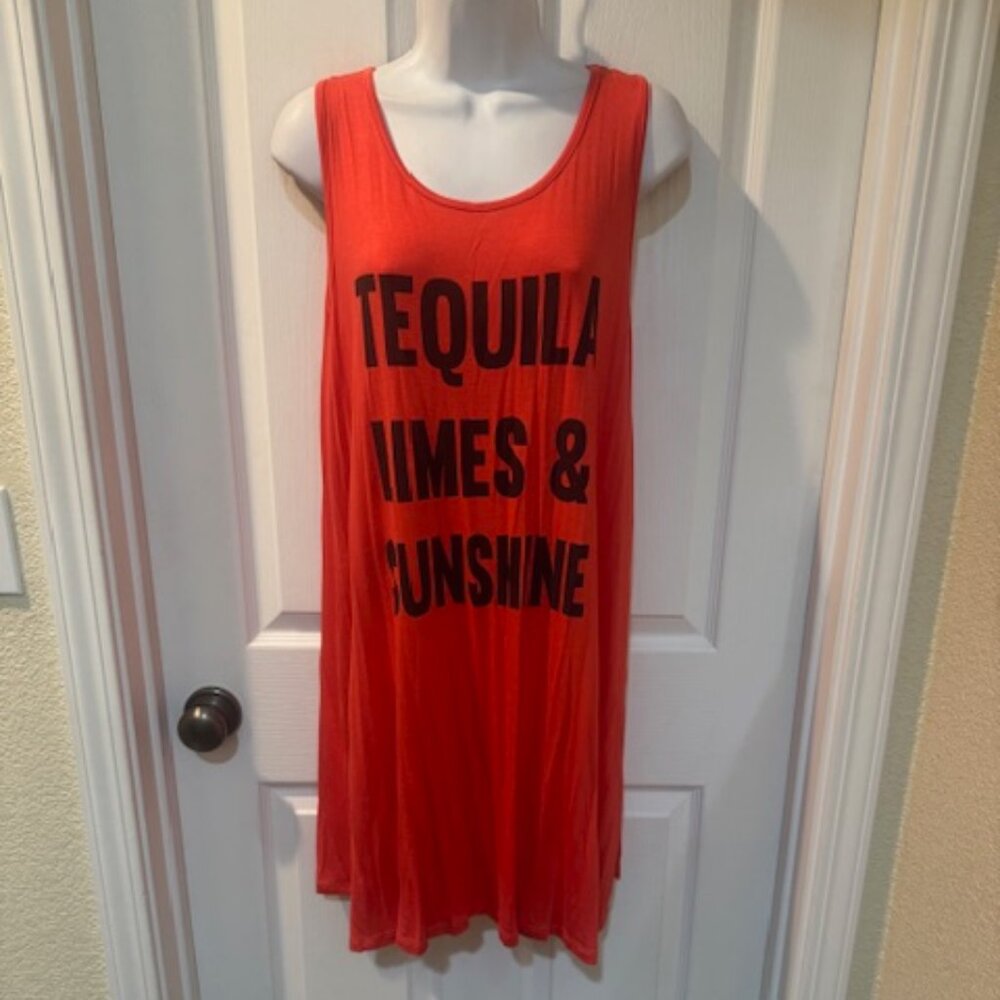 KITSCHY FUN TEQUILA LIMES & SUNSHINE T SHIRT DRESS